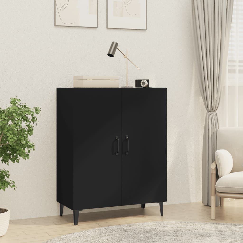 VidaXL Dressoir 70x34x90 cm bewerkt hout zwart