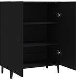 VidaXL Dressoir 70x34x90 cm bewerkt hout zwart