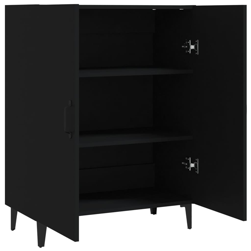 VidaXL Dressoir 70x34x90 cm bewerkt hout zwart