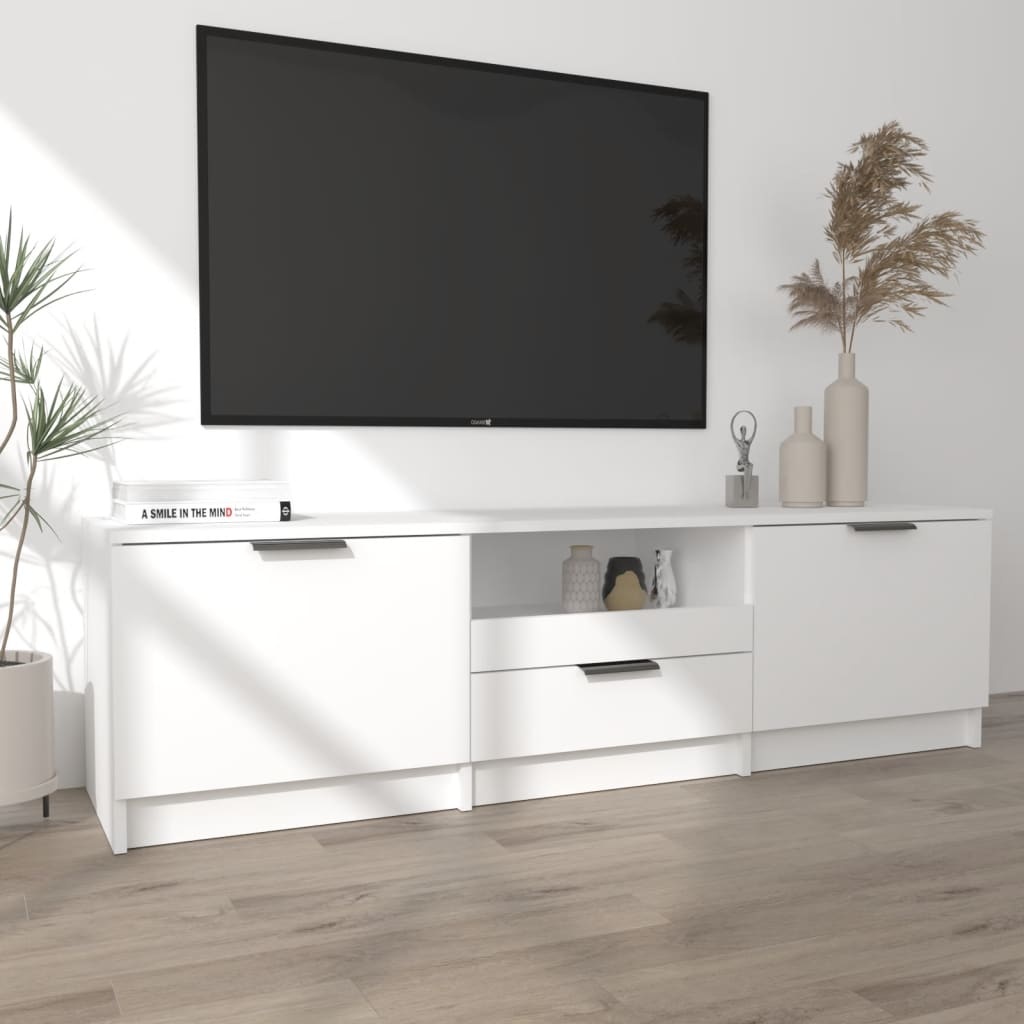 VidaXL Tv-meubel 140x35x40 cm bewerkt hout wit