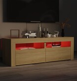 vidaXL Tv-meubel met LED-verlichting 120x35x40cm sonoma eikenkleurig