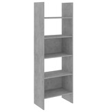 VidaXL Boekenkast 60x35x180 cm spaanplaat betongrijs