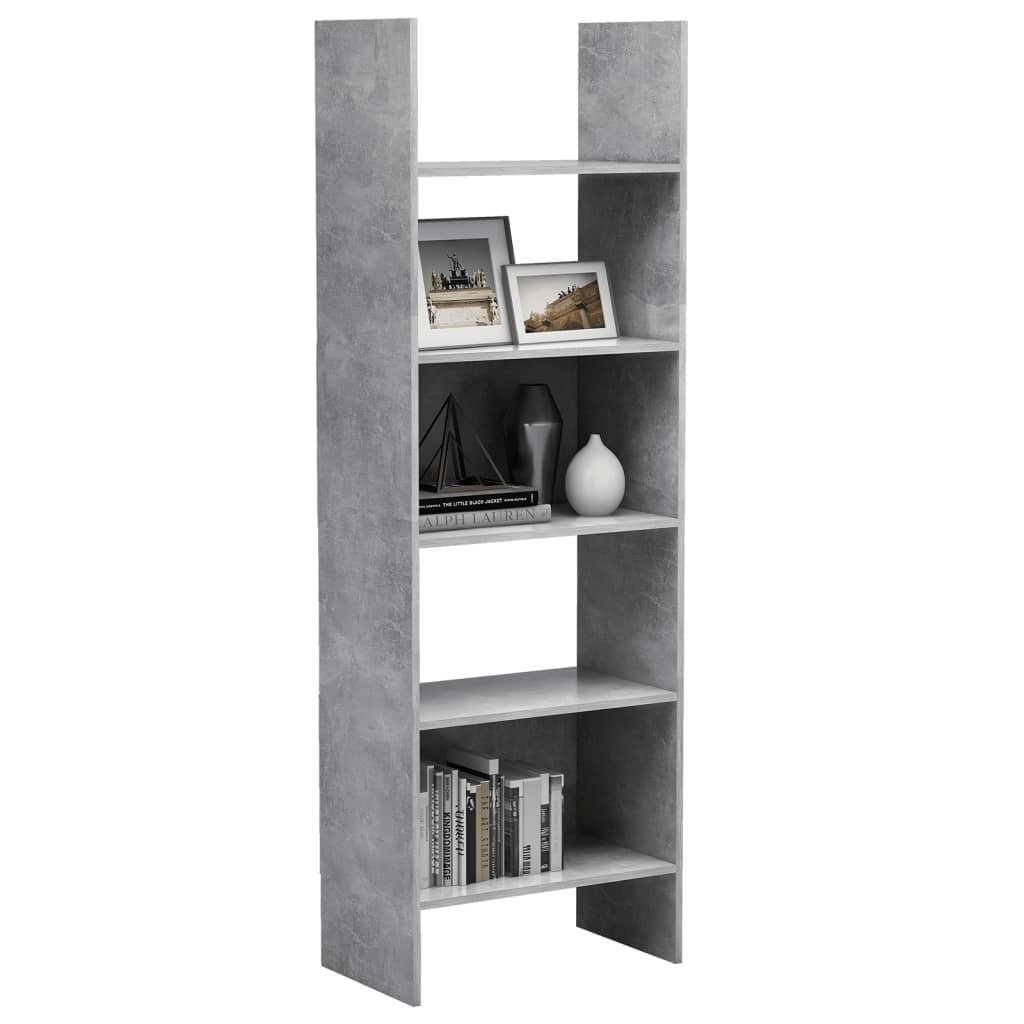 VidaXL Boekenkast 60x35x180 cm spaanplaat betongrijs