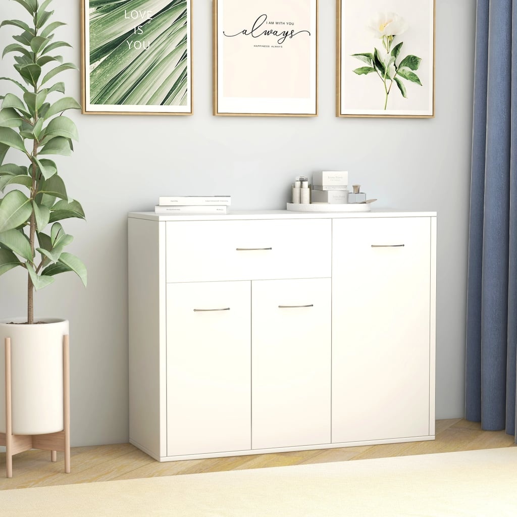VidaXL Dressoir 88x30x70 cm bewerkt hout wit