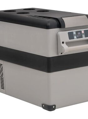 VidaXL Koelbox met handvat 55 L PP & PE zwart en grijs