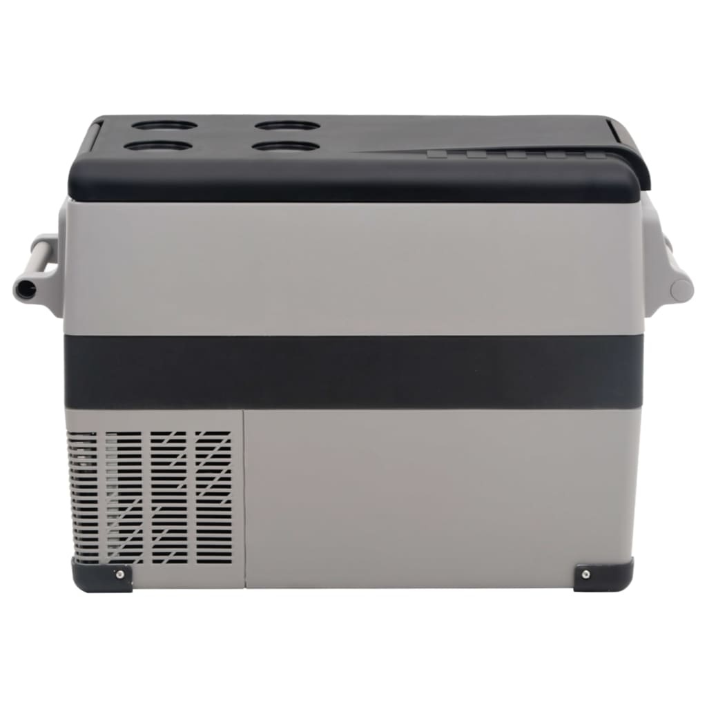 VidaXL Koelbox met handvat 55 L PP & PE zwart en grijs