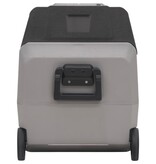 vidaXL Koelbox met wielen en handvat 50 L polypropeen zwart en grijs