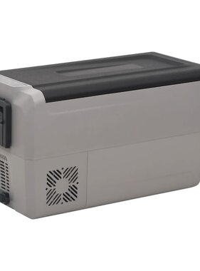 VidaXL Koelbox met wielen en handvat 36 L polypropeen zwart en grijs