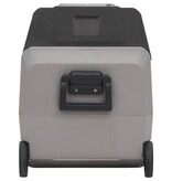 VidaXL Koelbox met wielen en handvat 36 L polypropeen zwart en grijs