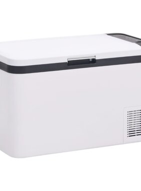 VidaXL Koelbox met handvat 25 L PP & PE zwart en wit