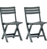 VidaXL Tuinstoelen inklapbaar 2 st kunststof groen