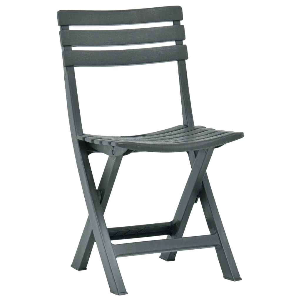 VidaXL Tuinstoelen inklapbaar 2 st kunststof groen