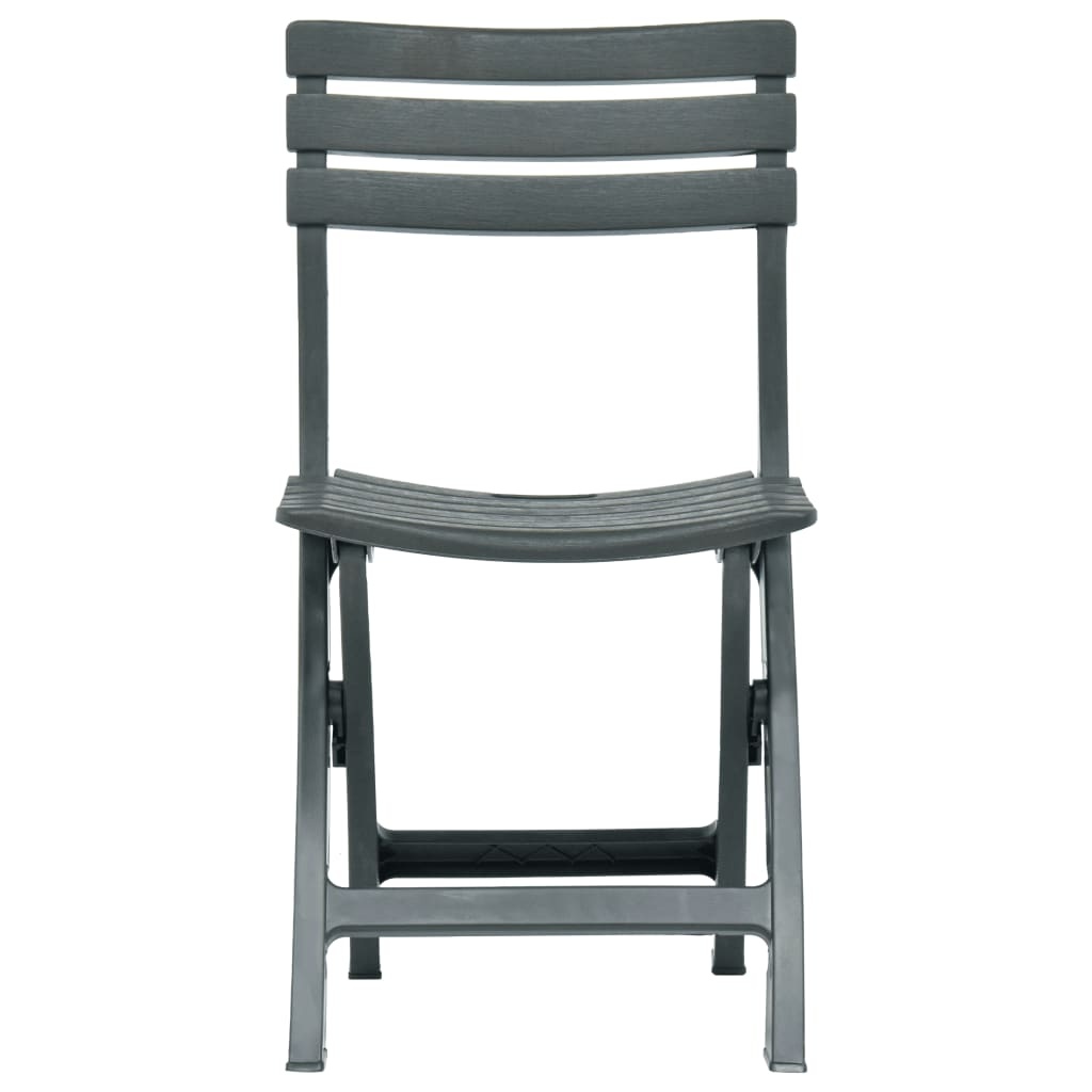 VidaXL Tuinstoelen inklapbaar 2 st kunststof groen