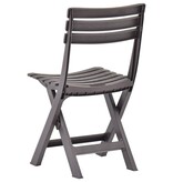 VidaXL Tuinstoelen inklapbaar 2 st kunststof mokka