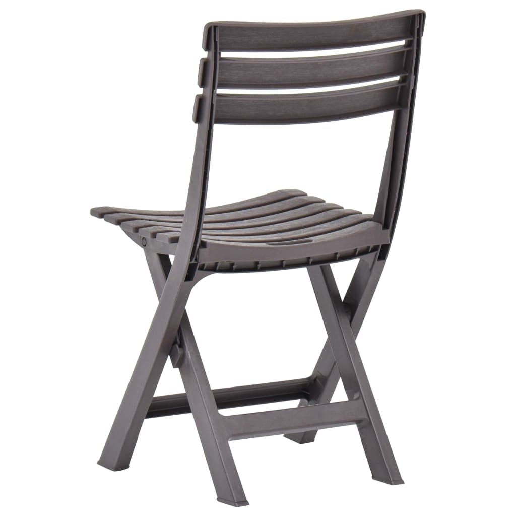 VidaXL Tuinstoelen inklapbaar 2 st kunststof mokka