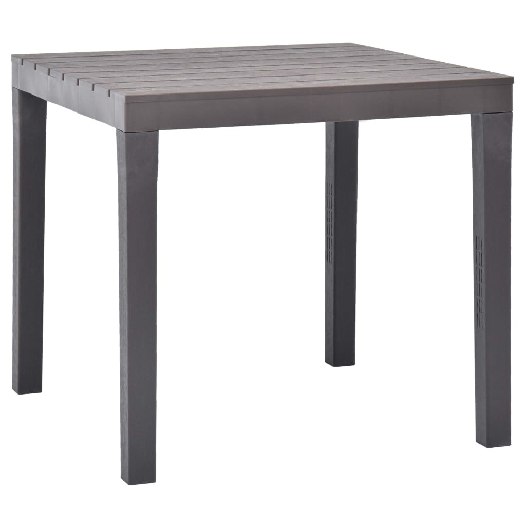 vidaXL Tuintafel 78x78x72 cm kunststof mokka