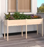 vidaXL Plantenbak met voering 161x45x76 cm massief vurenhout