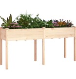 vidaXL Plantenbak met voering 161x45x76 cm massief vurenhout