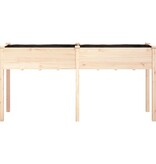 vidaXL Plantenbak met voering 161x45x76 cm massief vurenhout