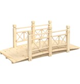 vidaXL Tuinbrug met leuningen 150x67x56 cm massief vurenhout