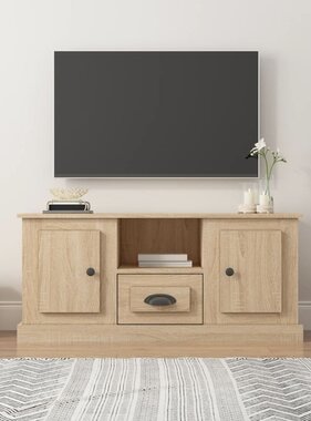 vidaXL Tv-meubel 100x35,5x45 cm bewerkt hout sonoma eikenkleurig