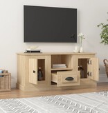 vidaXL Tv-meubel 100x35,5x45 cm bewerkt hout sonoma eikenkleurig