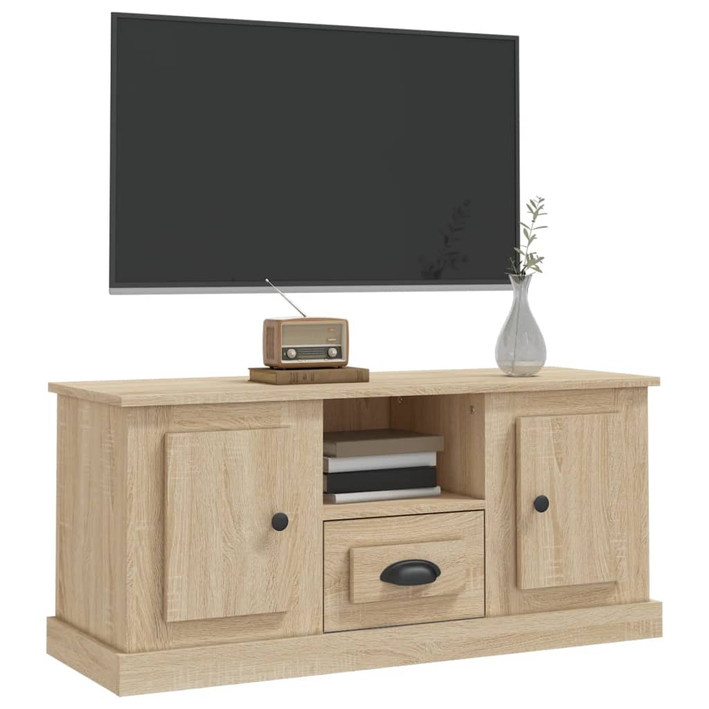 vidaXL Tv-meubel 100x35,5x45 cm bewerkt hout sonoma eikenkleurig