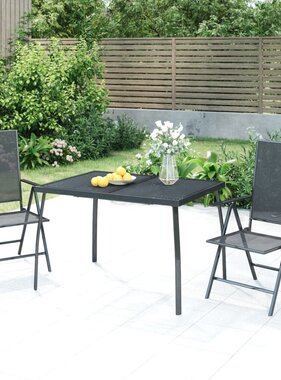 vidaXL Tuintafel 110x80x72 cm staalgaas antracietkleurig