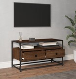 vidaXL Tv-meubel 80x35x45 cm bewerkt hout bruineikenkleurig