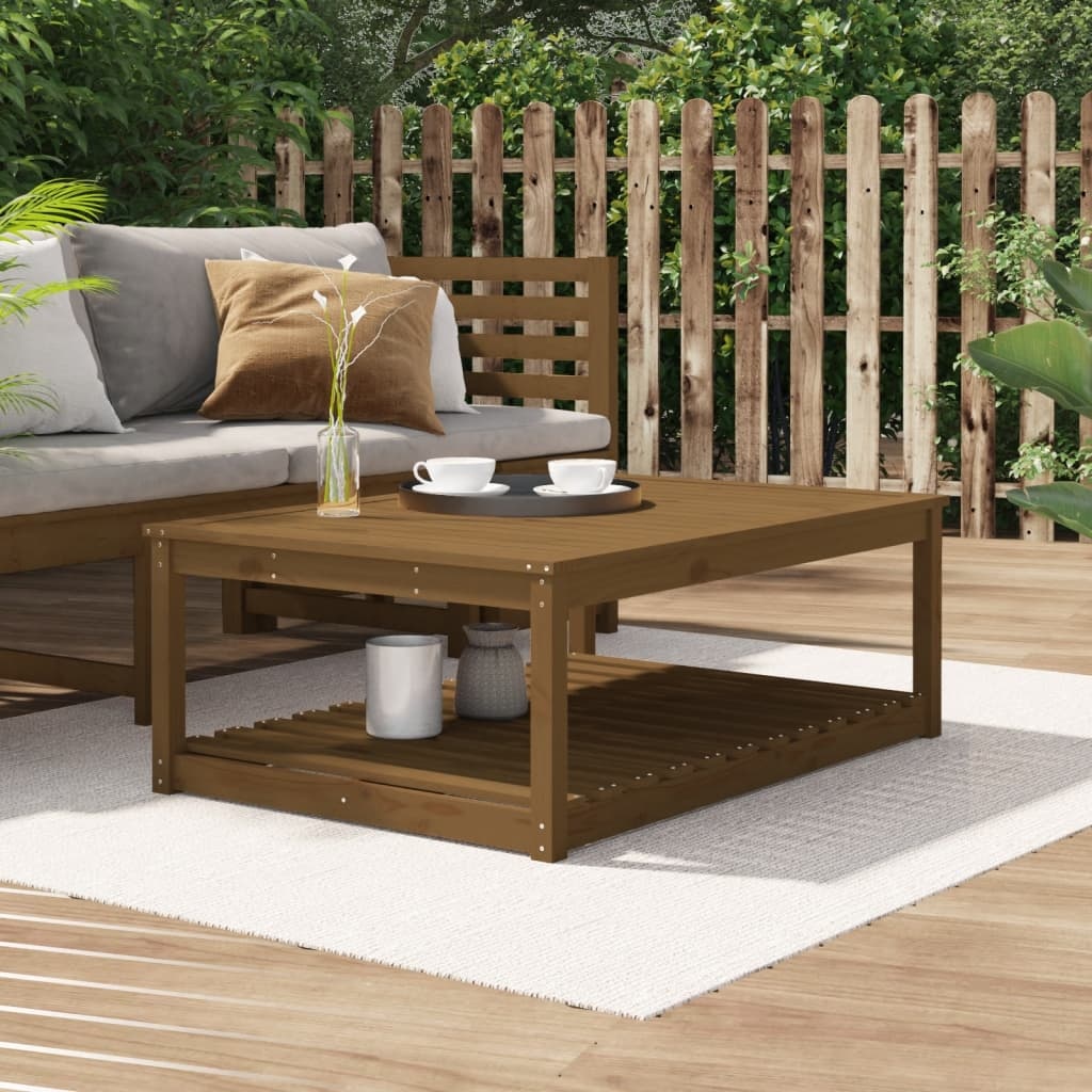 vidaXL Tuintafel 121x82,5x45 cm massief grenenhout honingbruin