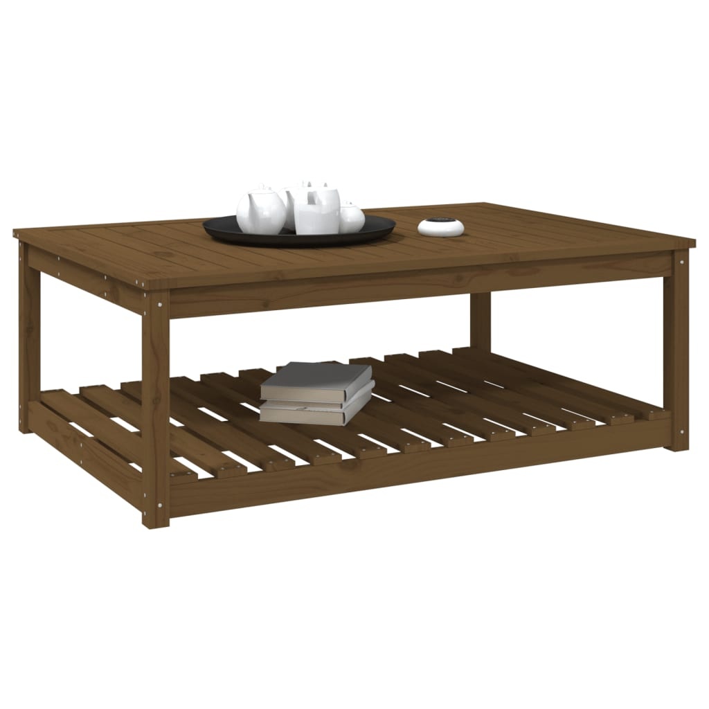 vidaXL Tuintafel 121x82,5x45 cm massief grenenhout honingbruin