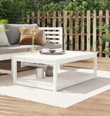 vidaXL Tuintafel 121x82,5x45 cm massief grenenhout wit