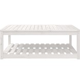 vidaXL Tuintafel 121x82,5x45 cm massief grenenhout wit