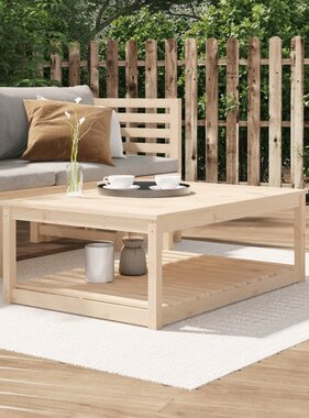 vidaXL Tuintafel 121x82,5x45 cm massief grenenhout