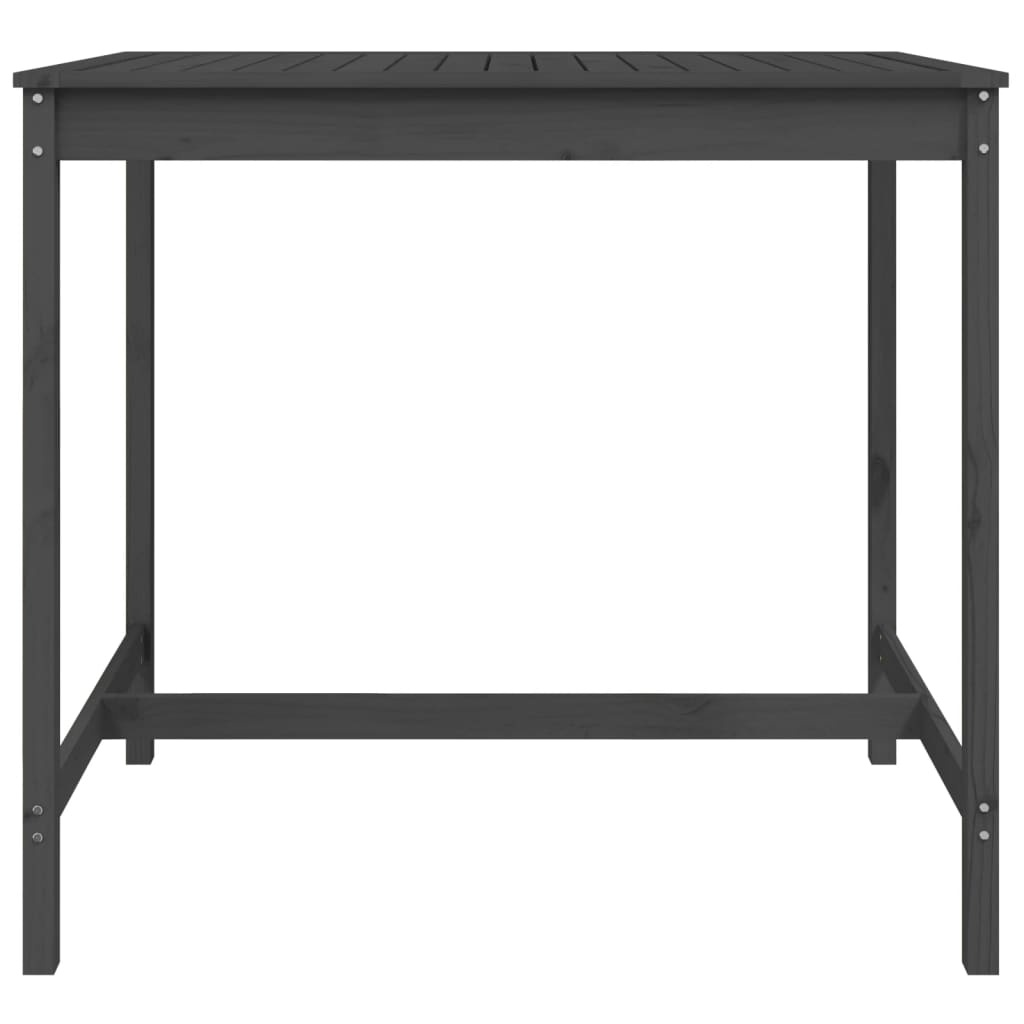 vidaXL Tuintafel 121x82,5x110 cm massief grenenhout grijs