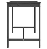 VidaXL Tuintafel 121x82,5x110 cm massief grenenhout grijs