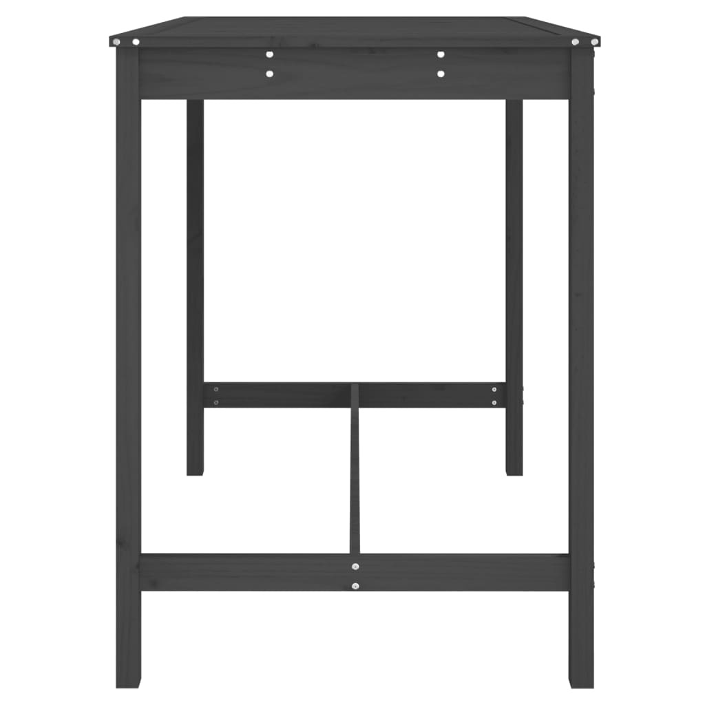 VidaXL Tuintafel 121x82,5x110 cm massief grenenhout grijs