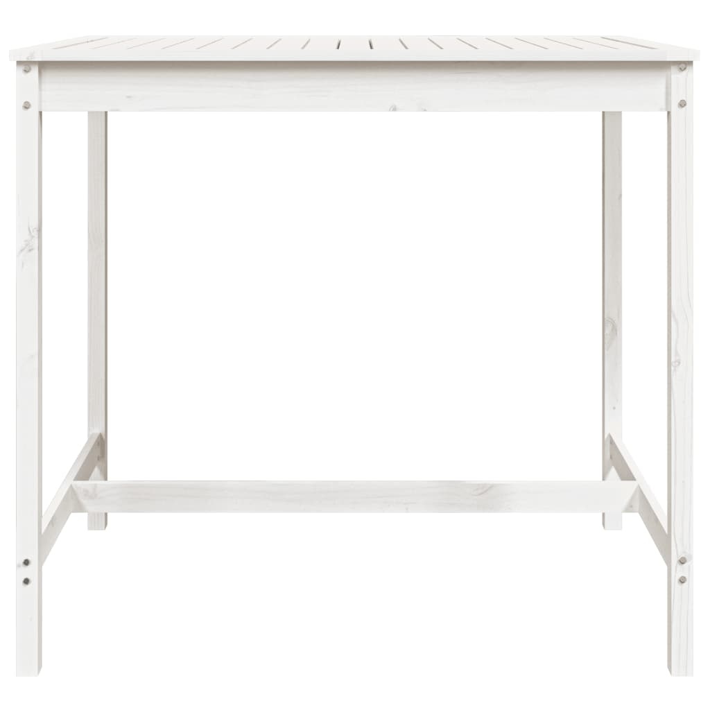 vidaXL Tuintafel 121x82,5x110 cm massief grenenhout wit