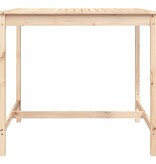 vidaXL Tuintafel 121x82,5x110 cm massief grenenhout