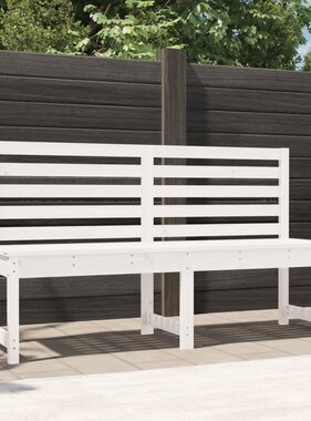 VidaXL Tuinbank 157,5 cm massief grenenhout wit