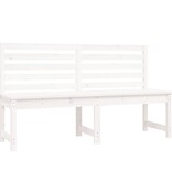 VidaXL Tuinbank 157,5 cm massief grenenhout wit