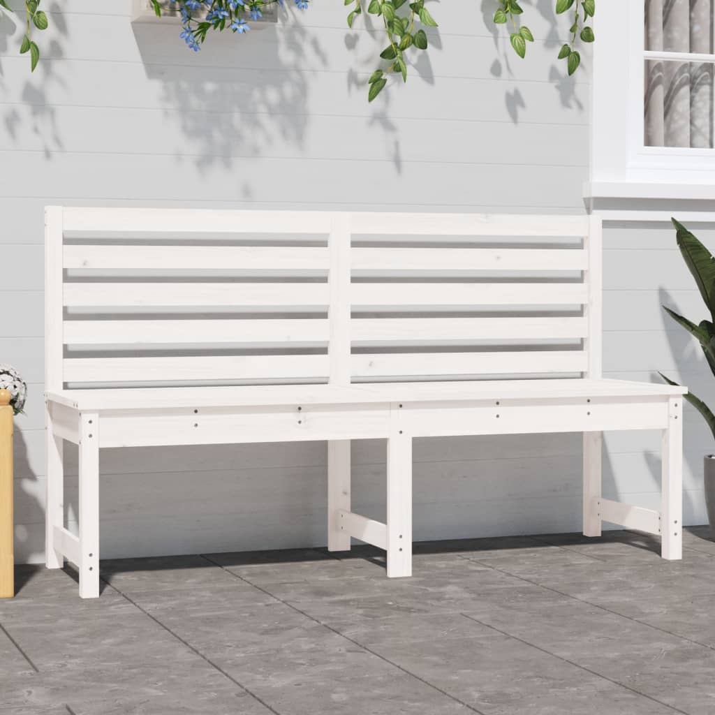 VidaXL Tuinbank 157,5 cm massief grenenhout wit