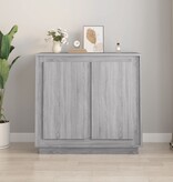 VidaXL Dressoir 80x34x75 cm bewerkt hout grijs sonoma eikenkleurig