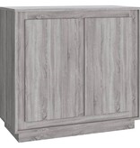 VidaXL Dressoir 80x34x75 cm bewerkt hout grijs sonoma eikenkleurig