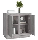 VidaXL Dressoir 80x34x75 cm bewerkt hout grijs sonoma eikenkleurig