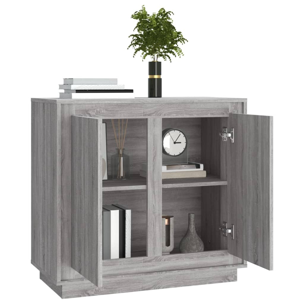 VidaXL Dressoir 80x34x75 cm bewerkt hout grijs sonoma eikenkleurig