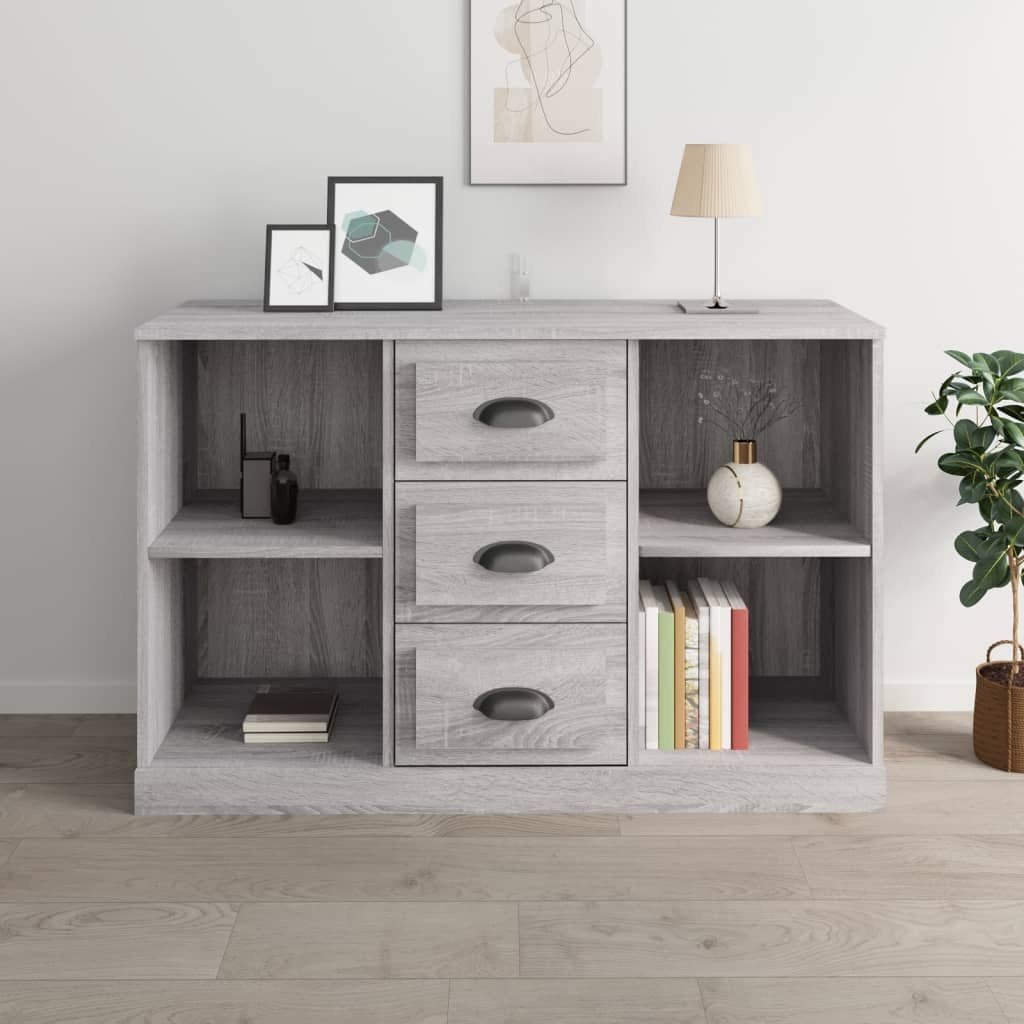 VidaXL Dressoir 104,5x35,5x67,5 cm bewerkt hout sonoma grijs
