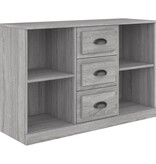 VidaXL Dressoir 104,5x35,5x67,5 cm bewerkt hout sonoma grijs
