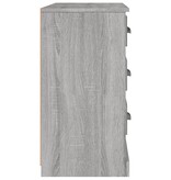 VidaXL Dressoir 104,5x35,5x67,5 cm bewerkt hout sonoma grijs