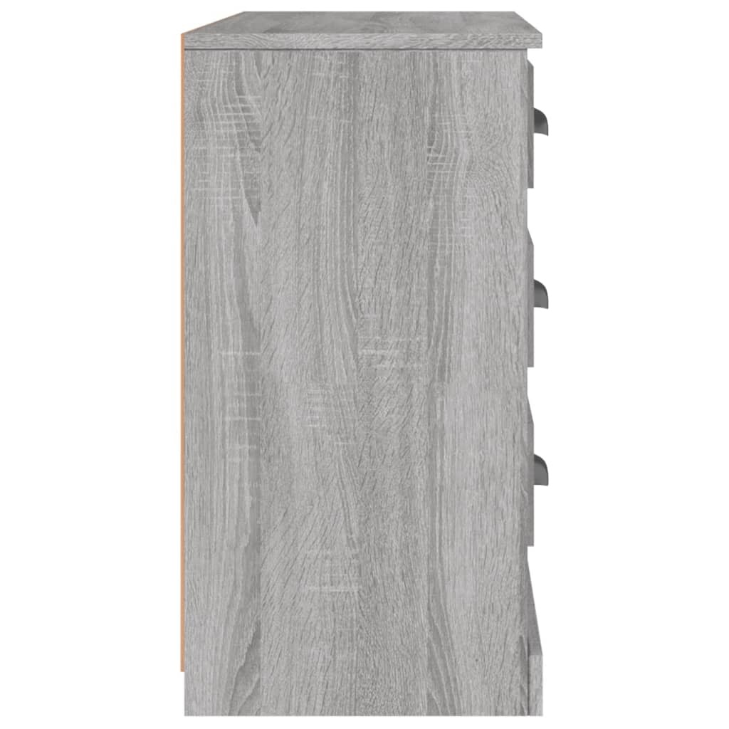 VidaXL Dressoir 104,5x35,5x67,5 cm bewerkt hout sonoma grijs